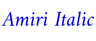 Amiri Italic шрифт